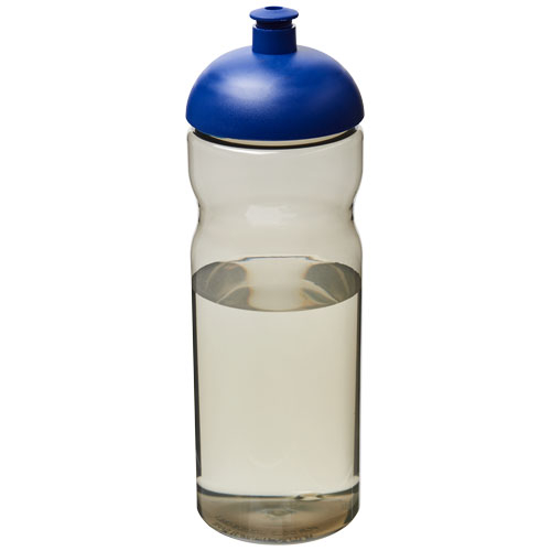 Bouteille sport publicitaire en plastique recyclé 650 ml H2O Eco Charbon et Bleu royal